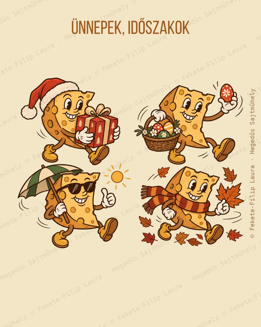 Mascot pose set: Holidays & seasons